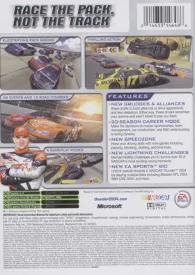 NASCAR Thunder 2004 (USA) box cover back